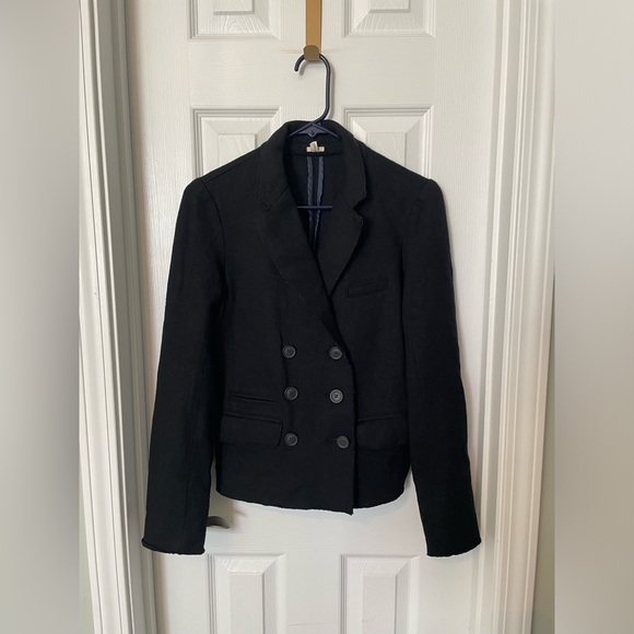 J. Crew Jackets & Blazers - J. Crew Women's Black Double-Breasted Wool Blazer